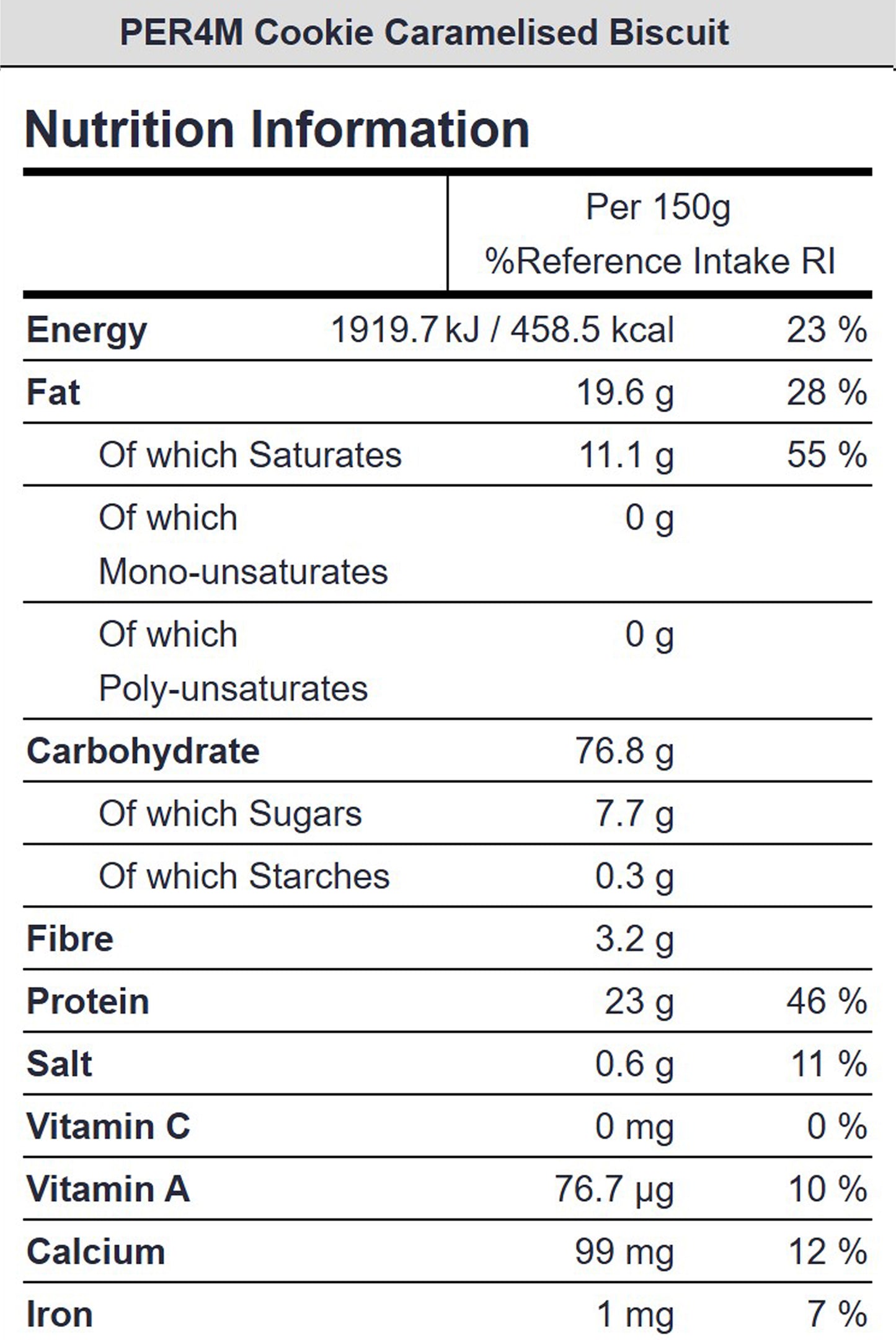 CARAMELISED BISCUIT PROTEIN COOKIE