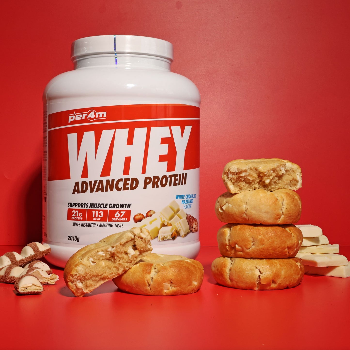 WHITE CHOCOLATE HAZELNUT PROTEIN COOKIE